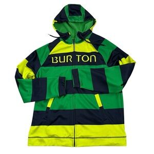 Burton Hoodie Mens X-Large MB Peak Rugby Striped Snowboard Ski Outdoor Hikings